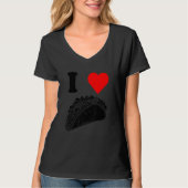 I Love Tacos Valentines Day Funny Cinco De Mayo Na T-shirt (Voorkant)