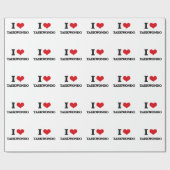 I Love Taekwondo Cadeaupapier (Vlak)