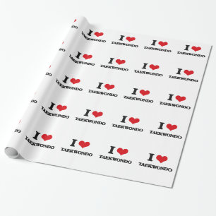 I Love Taekwondo Cadeaupapier