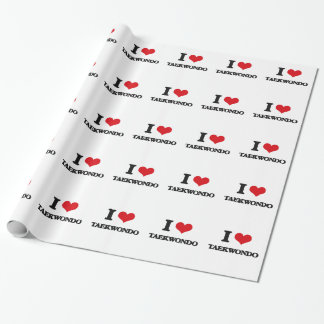 I Love Taekwondo Cadeaupapier