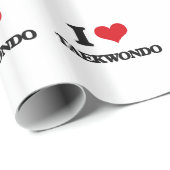 I Love Taekwondo Cadeaupapier (Rol Hoek)