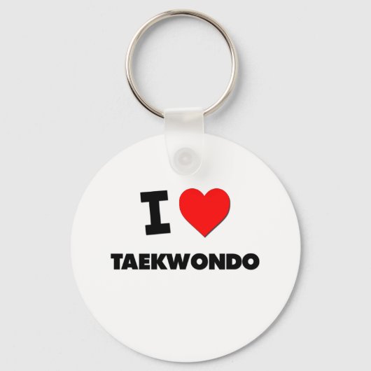 I Love Taekwondo Sleutelhanger (Voorkant)