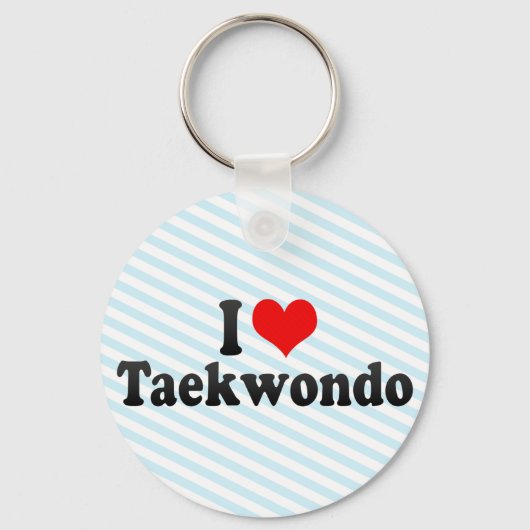 I Love Taekwondo Sleutelhanger (Voorkant)