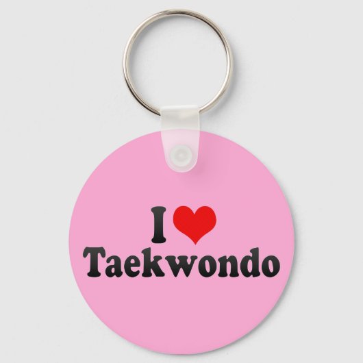 I Love Taekwondo Sleutelhanger (Voorkant)