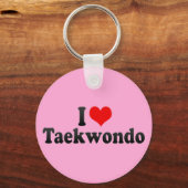 I Love Taekwondo Sleutelhanger (Voorkant)
