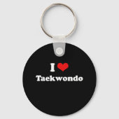 I Love Taekwondo Tshirt Sleutelhanger (Voorkant)