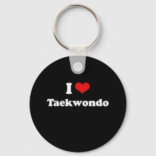 I Love Taekwondo Tshirt Sleutelhanger