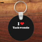 I Love Taekwondo Tshirt Sleutelhanger (Voorkant)