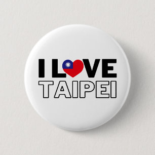 I LOVE TAIPEI - For real Taipeians! Ronde Button 5,7 Cm