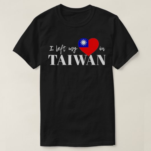 I Love Taiwan Flag Taiwanese Taiwan Pride ROC Taip T-shirt (Design voorkant)