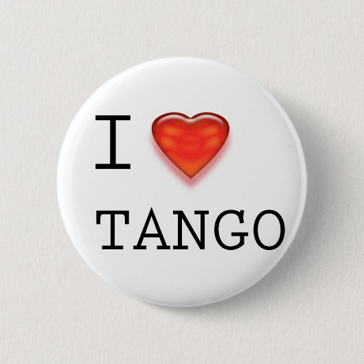 I Love Tango Ronde Button 5,7 Cm (Voorkant)