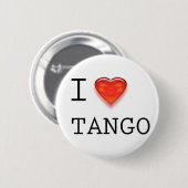 I Love Tango Ronde Button 5,7 Cm (Voorkant /achterkant)