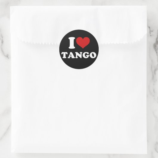 I Love Tango Ronde Sticker (Tas)