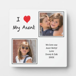 I Love tante 2 Photo Plaque Fotoplaat