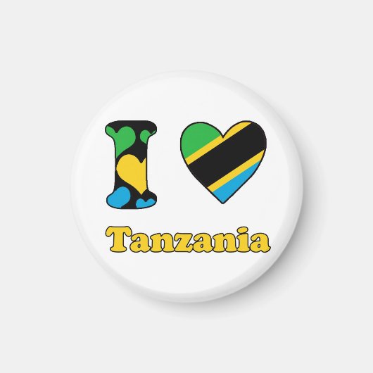 I love Tanzania magnet (Voorkant)