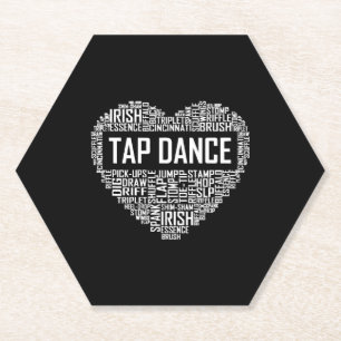 I Love Tap Dance Hondenliefhebber Dancer Gifts for Kartonnen Onderzetters