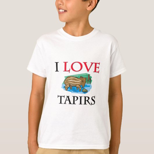 I Love Tapirs T-shirt (Voorkant)