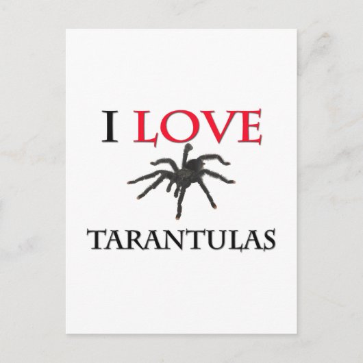 I Love Tarantulas Briefkaart (Voorkant)