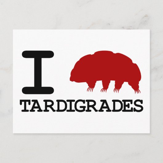 I Love Tardigrades Briefkaart (Voorkant)