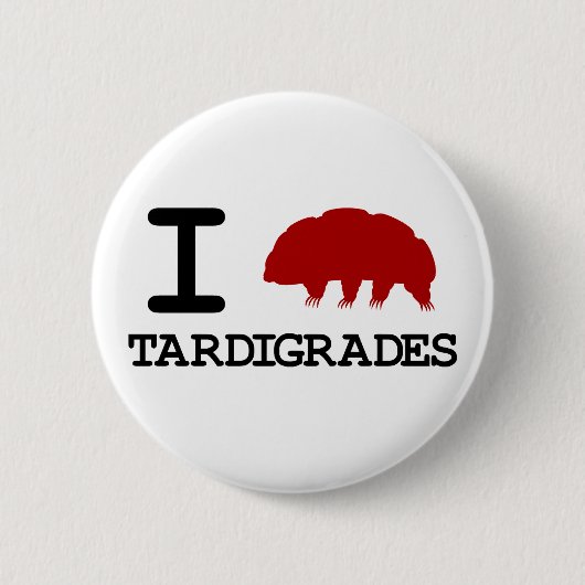 I Love Tardigrades Ronde Button 5,7 Cm (Voorkant)