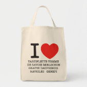 I Love Tartiflette Tote Bag (Voorkant)