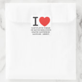 I Love Tartiflette Vierkante Sticker (Tas)