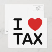 I Love Tax Briefkaart (Voorkant / Achterkant)
