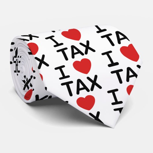 I Love Tax Stropdas (Opgerold)
