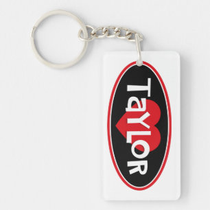 I Love Taylor Sleutelhanger