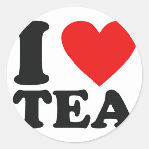 I Love Tea Ronde Sticker