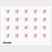 I Love Tea Ronde Sticker (Vel)