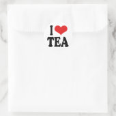 I Love Tea Ronde Sticker (Tas)