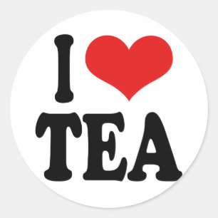 I Love Tea Ronde Sticker