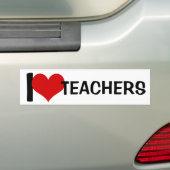 I Love Teachers Bumpersticker (Op auto)