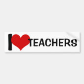 I Love Teachers Bumpersticker (Voorkant)
