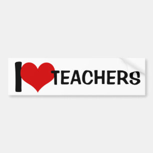 I Love Teachers Bumpersticker