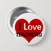 I Love Teachers Ronde Button 7,6 Cm (Voorkant /achterkant)