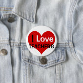 I Love Teachers Ronde Button 7,6 Cm (In situ)