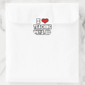 I Love Teaching PE Ronde Sticker (Tas)
