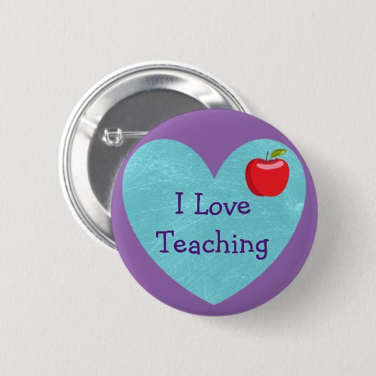 I Love Teaching Pin Ronde Button 5,7 Cm (Voorkant /achterkant)