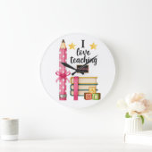 I love teaching reading teacher clock grote klok (Huis)