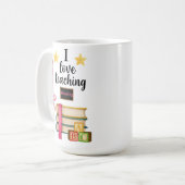 I love teaching reading teacher coffee mug  koffiemok (Voorkant links)