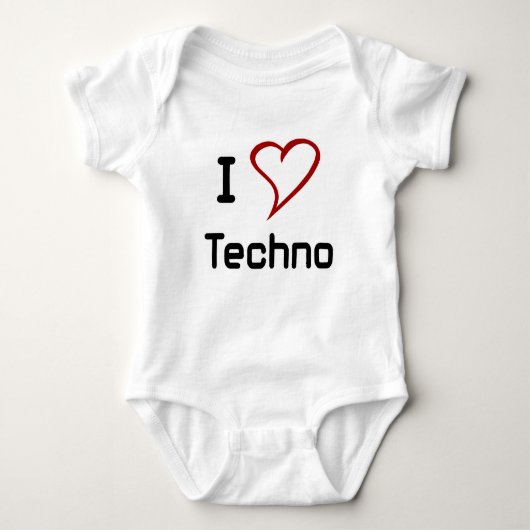 I Love Techno Romper (Voorkant)