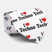 I Love Techno Stropdas (Opgerold)