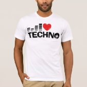I Love Techno T-shirt (Voorkant)