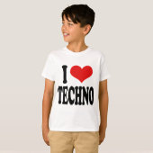 I Love Techno T-shirt (Voorkant volledig)