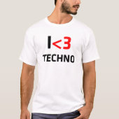 I Love Techno T-shirt (Voorkant)