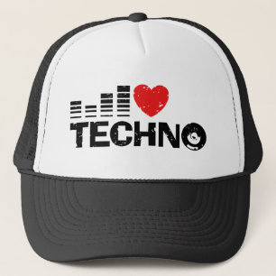 I Love Techno Trucker Pet