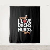 I Love Teckels Fun Graphic voor Hondenliefhebbers