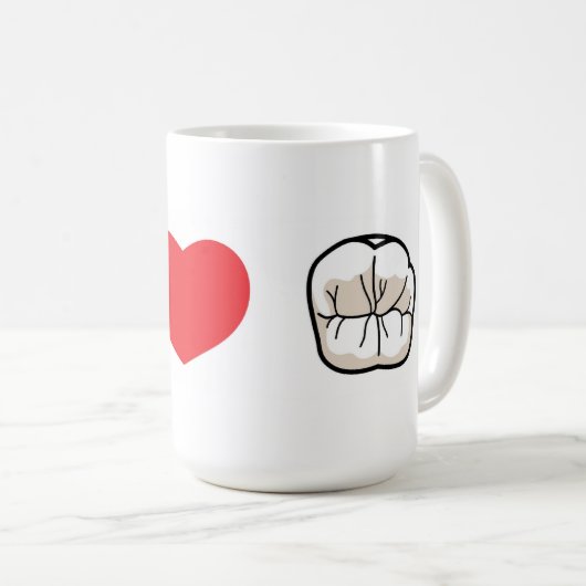 I Love Teeth Coffee Mok (Voorkant rechts)
